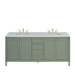 Chicago 72" Double Vanity, Smokey Celadon