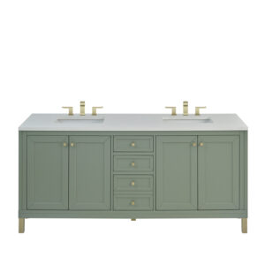 Chicago 72″ Double Vanity, Smokey Celadon