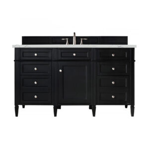 Brittany 60" Single Vanity, Black Onyx