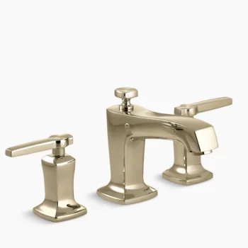 Kohler Margaux Widespread bathroom sink faucet, 1.2 gpm - Vibrant French Gold