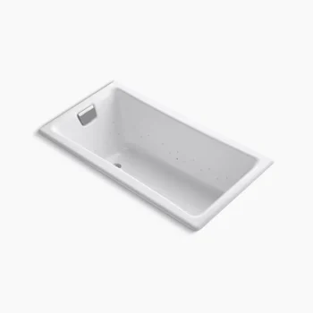 Kohler Tea-for-Two 60" x 32" drop-in Heated BubbleMassage‚ air bath - White