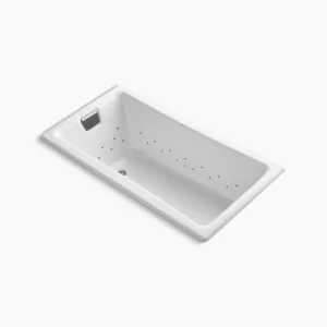 Kohler Tea-for-Two 60″ x 32″ drop-in Heated BubbleMassage‚ air bath – White
