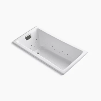 Kohler Tea-for-Two 60" x 32" drop-in Heated BubbleMassage‚ air bath - White