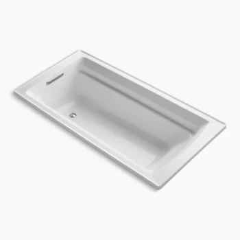 Kohler Archer 72" x 36" drop-in bath with Bask heated surface - White