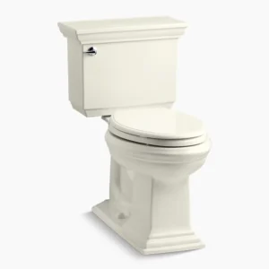 Kohler Memoirs Stately Two-piece elongated toilet, 1.28 gpf – Biscuit