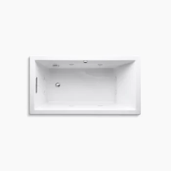 Kohler Underscore 60" x 32" drop-in heated whirlpool bath - White - Image 2