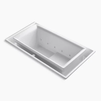 Kohler sok‚ 63" x 31-1/2" drop-in Effervescence bath with left-hand drain - White