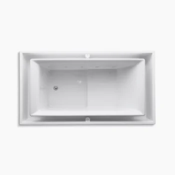 Kohler sok‚ 63" x 31-1/2" drop-in Effervescence bath with left-hand drain - White - Image 2