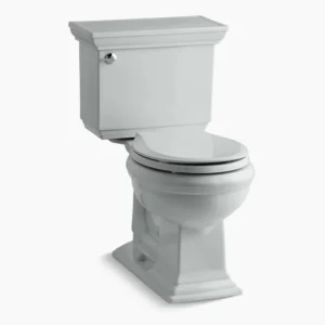 Kohler Memoirs Stately Two-piece round-front toilet, 1.28 gpf – Ice Grey