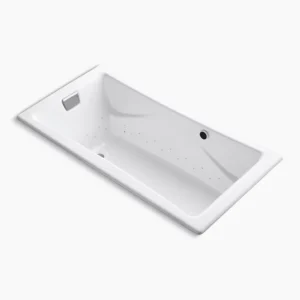 Kohler Tea-for-Two 71-3/4″ x 36″ drop-in Heated BubbleMassage‚ air bath – White