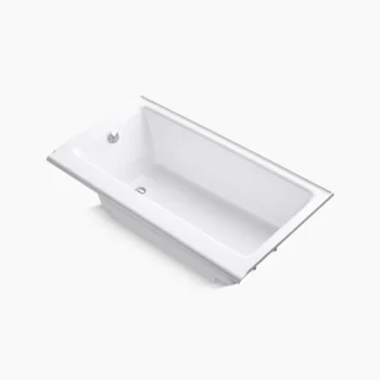 Kohler Highbridge 60" x 32" alcove bath, left drain - White