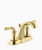 Kohler Devonshire Centerset bathroom sink faucet, 1.2 gpm – Vibrant Polished Brass
