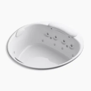 Kohler RiverBath 66″ drop-in heated whirlpool bath with chromatherapy – White