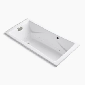 Kohler Tea-for-Two 71-3/4″ x 36″ drop-in Heated BubbleMassage‚ air bath – White