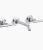 Kohler Purist Wall-mount bathroom sink faucet trim with Lever handles, 1.2 gpm – Polished Chrome