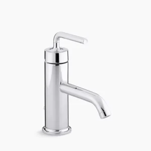 Kohler Purist Single-handle bathroom sink faucet with Straight Lever handle, 1.2 gpm – Polished Chrome