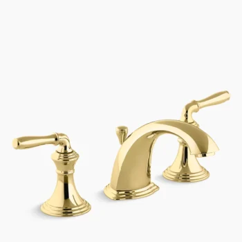Kohler Devonshire Widespread bathroom sink faucet, 1.2 gpm - Vibrant Polished Brass