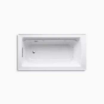 Kohler Archer 60" x 32" drop-in whirlpool bath with heater - White - Image 2