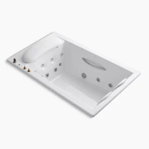 Kohler RiverBath 75″ x 45″ drop-in heated whirlpool bath – White