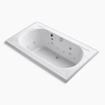 Kohler Memoirs 72" x 42" drop-in Effervescence whirlpool bath - White