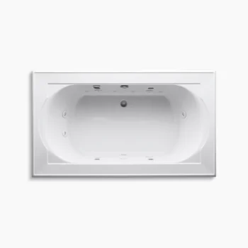 Kohler Memoirs 72" x 42" drop-in Effervescence whirlpool bath - White - Image 2