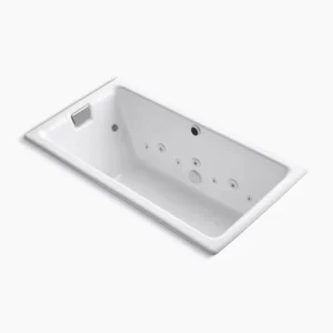 Kohler Tea-for-Two‚ 66″ x 36″ drop-in Effervescence whirlpool bath – White