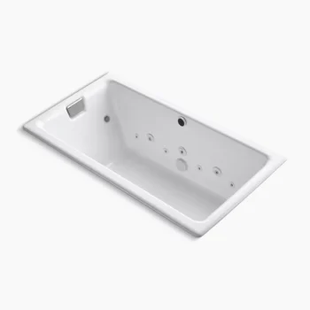 Kohler Tea-for-Two‚ 66" x 36" drop-in Effervescence whirlpool bath - White