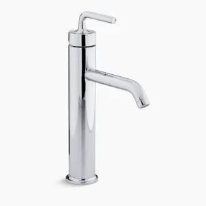 Kohler Purist Tall single-handle bathroom sink faucet with Lever handle, 1.2 gpm – Polished Chrome