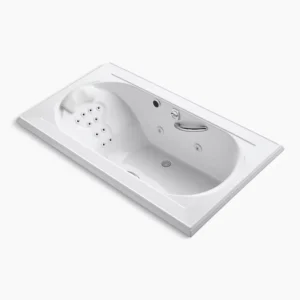 Kohler Memoirs 72″ x 42″ drop-in heated whirlpool bath – White