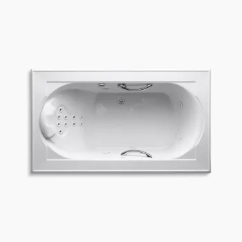 Kohler Memoirs 72" x 42" drop-in heated whirlpool bath - White - Image 2