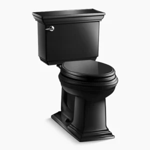 Kohler Memoirs Stately Two-piece elongated toilet, 1.28 gpf – Black