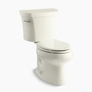 Kohler Wellworth‚ Two-piece elongated toilet, 1.28 gpf – Biscuit