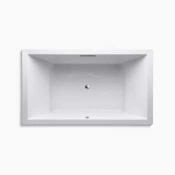 Kohler Underscore 72" x 42" drop-in bath with Bask heated surface - White - Image 2