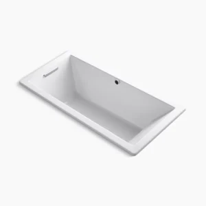 Kohler Underscore 66″ x 32″ drop-in bath with Bask heated surface – White