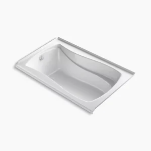 Kohler Mariposa 60″ x 36″ alcove Heated BubbleMassage‚ air bath with Bask heated surface, left drain – White