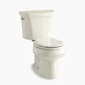 Kohler Wellworth Two-piece round-front toilet, dual-flush – Biscuit