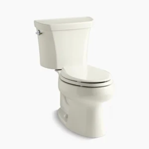 Kohler Wellworth Two-piece elongated toilet, dual-flush – Biscuit