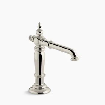 Kohler Artifacts Bathroom sink faucet spout with Column design, 1.2 gpm - Vibrant Polished Nickel