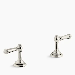 Kohler Artifacts Lever bathroom sink faucet handles – Vibrant Polished Nickel