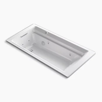 Kohler Archer 72" x 36" drop-in Heated BubbleMassage‚ air bath and whirlpool - White