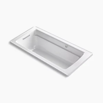 Kohler Archer 66" x 32" drop-in Heated BubbleMassage‚ air bath - White
