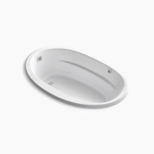 Kohler Sunward 66″ x 42″ drop-in Heated BubbleMassage‚ air bath with Bask heated surface – White