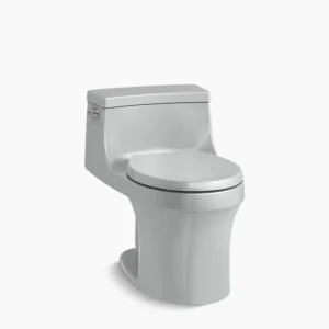 Kohler San Souci‚ One-piece round-front toilet, 1.28 gpf – Ice Grey