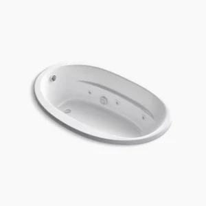 Kohler Sunward 66″ x 42″ drop-in heated whirlpool bath – White