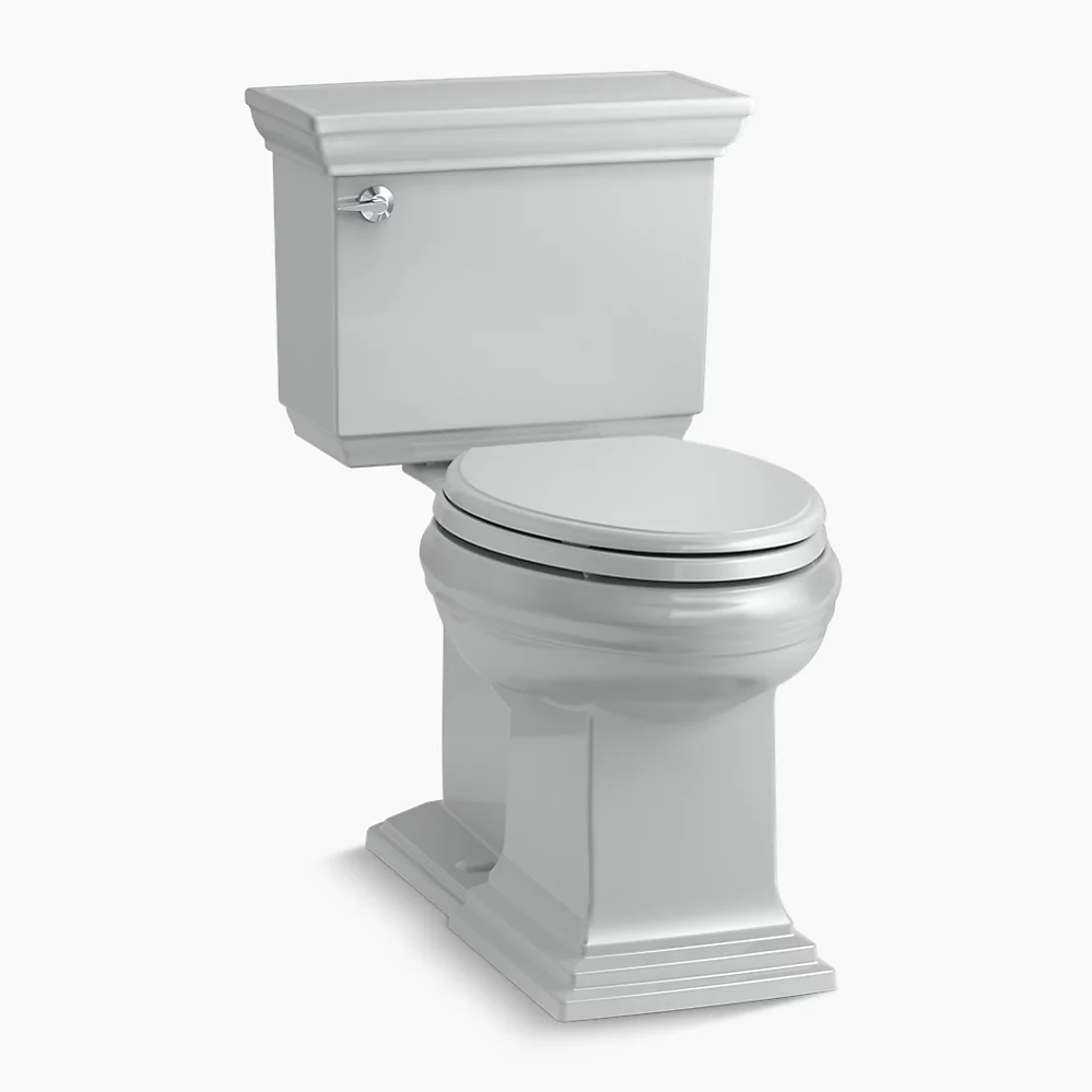 Kohler Memoirs Stately Two-piece elongated with concealed trapway, 1.28 gpf - Ice Grey
