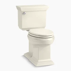 Kohler Memoirs Stately Two-piece elongated with concealed trapway, 1.28 gpf – Biscuit