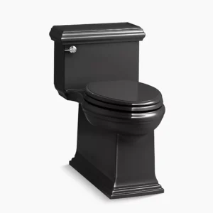 Kohler Memoirs Classic One-piece compact elongated toilet with skirted trapway, 1.28 gpf – Black