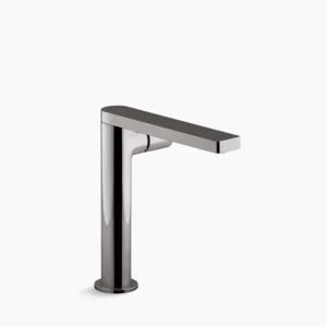 Kohler Composed Tall single-handle bathroom sink faucet with Cylindrical handle, 1.2 gpm – Vibrant Titanium