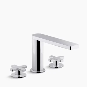 Kohler Composed Widespread bathroom sink faucet with Cross handles, 1.2 gpm – Polished Chrome
