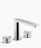 Kohler Composed Widespread bathroom sink faucet with Cross handles, 1.2 gpm – Polished Chrome